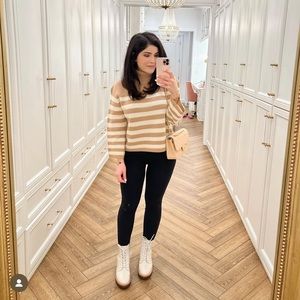 Striped turtleneck sweater